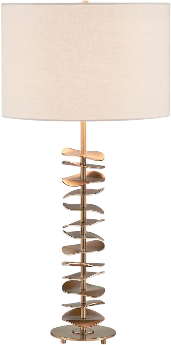 Uttermost® Akoa Warm Antique Brass Table Lamp-4