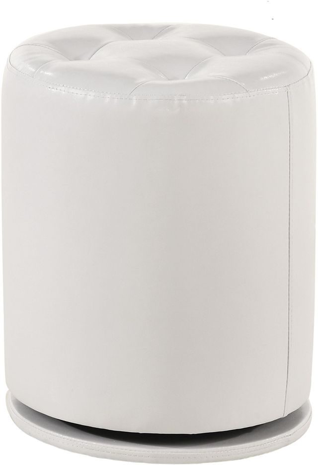 Crown Mark Morgan White Swivel Stool-0