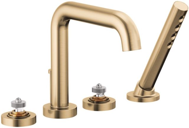Brizo Litze® Brilliance® Luxe Gold® Roman Tub with Handshower - Less Handles-0