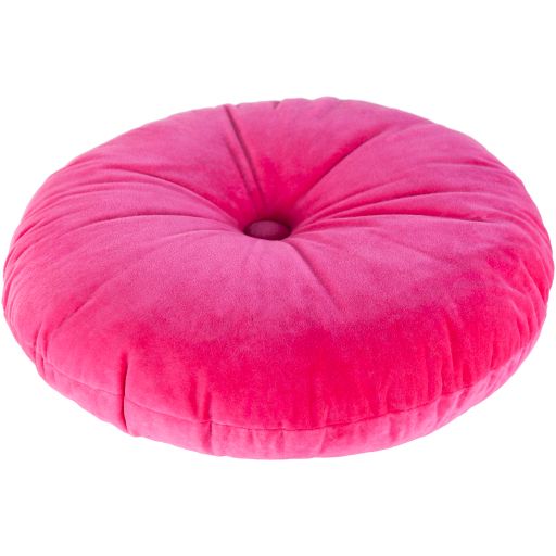Surya Cotton Velvet Bright Pink 18"x18" Toss Pillow-1