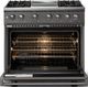 Viking® 5 Series 36" Damascus Gray Pro Style Dual Fuel (LP) Range with Polished Chrome Trim-1
