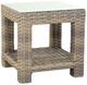 Enclover Tulip Clear/Driftwood End Table-0