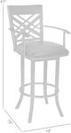 Armen Living Tahiti Auburn Bay/Brown Bar Stool with Arms-2