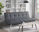 Elements International Smash Sandra Gray Futon Sleeper Sofa-0