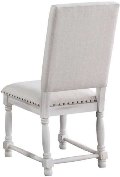 Winners Only® Augusta Gray/White Upholstered Dining Side Chair-2