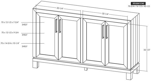 International Furniture Direct Solara White Console-2