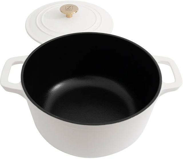 ZLINE 5-Piece White Matte Enameled Cast Iron Cookware Set-2