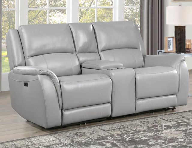 Steve Silver Co. Alexandria 3-Piece Stone Leather Power Reclining Console Loveseat-4