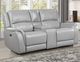 Steve Silver Co. Alexandria 3-Piece Stone Leather Power Reclining Console Loveseat-4