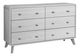 Monarch Specialties Inc. Grey Oak 6-Drawer Dresser-0