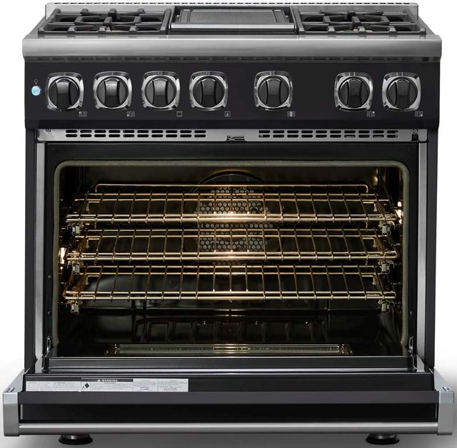 Viking® 7 Series 36" Onyx Pro Style Dual Fuel Range with Griddle-1