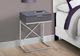 Monarch Specialties Inc. Grey 24"H Drawer Accent Table with Chrome Metal Base-1