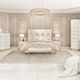 Michael Amini® La Rachelle Chardonnay/Medium Champagne Queen Upholstered Panel Bed-4