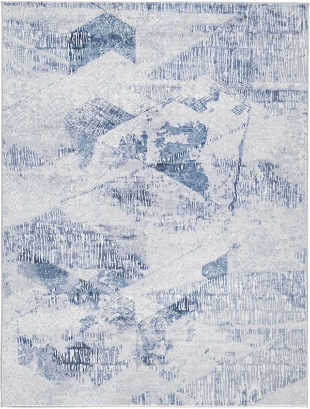 Signature Design by Ashley® Haddam Blue/Gray/White 5'x7' Medium Area Rug-0