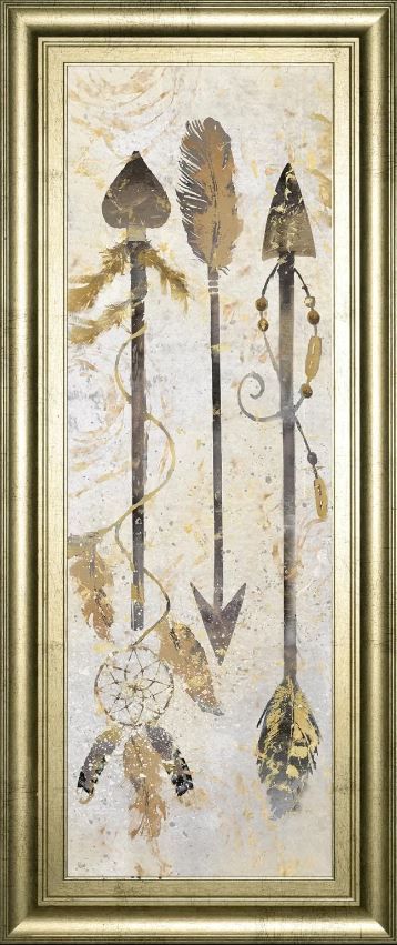 Classy Art Tribal Arrows By Nan American Indian Mirrored Frame Print Wall Art-1