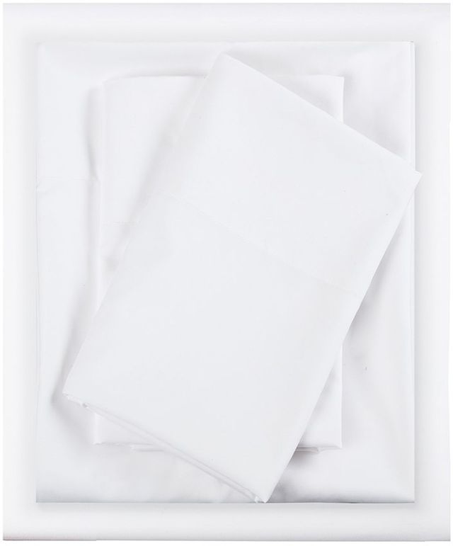 Olliix by Intelligent Design White Full Microfiber All Season Wrinkle-Free Sheet Set-0