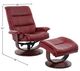 Parker House® Knight 2-Piece Rouge Manual Reclining Swivel Chair and Ottoman Set-2