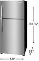 Frigidaire® 30" 20.0 Cu. Ft. Stainless Steel Top Freezer Refrigerator-2
