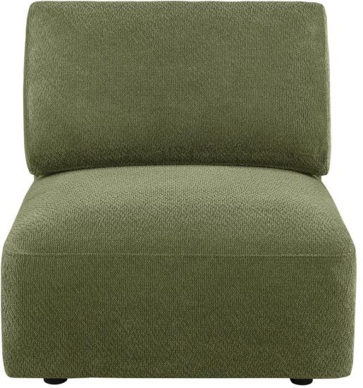 Coaster® Elysia Chenille Green Upholstered Modular Armless Chair-3