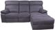 GoBerce® 2 Piece Gray Manual Reclining Right-Arm Facing Sectional and Chaise-0