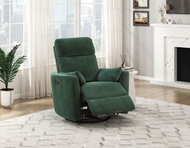 Homelegance® Desso Green Swivel Glider Manual Reclining Chair-1