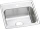 Elkay Celebrity® Brushed Satin 19" x 18" x 7-1/8" 1-Hole Single Bowl Drop-In Sink-0