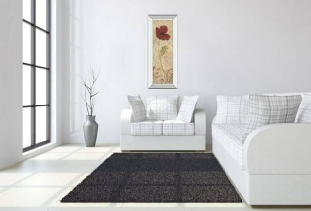 Classy Art Red Flower I Mirror Framed Wall Art-3