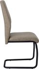 Monarch Specialties Inc. 2-Piece Taupe Side Chair Set with Black Metal Bases-3