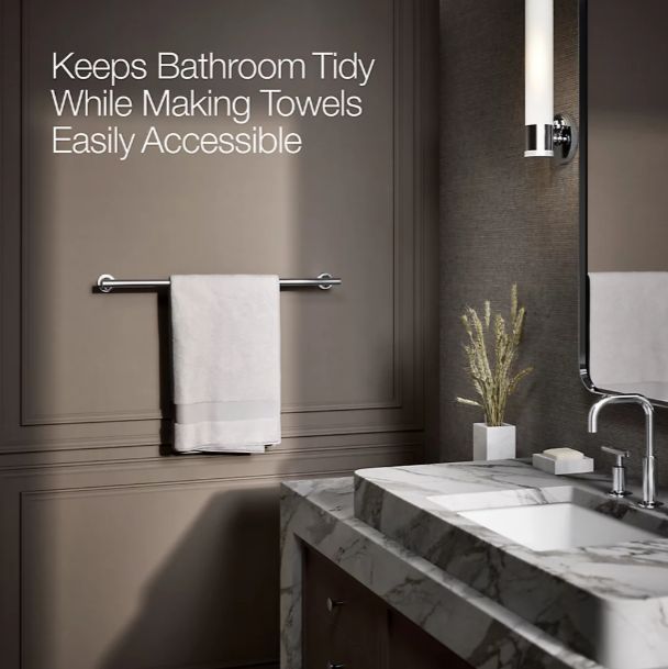 KOHLER® Purist® Polished Chrome 24" Towel Bar-3