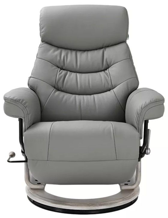 BenchMaster Limited Edition Gray Manual Flip-Up Footrest Recliner-2