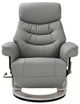 BenchMaster Limited Edition Gray Manual Flip-Up Footrest Recliner-2