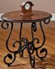 Steve Silver Co.® Crowley Dry Cherry End Table with Metal Base-0