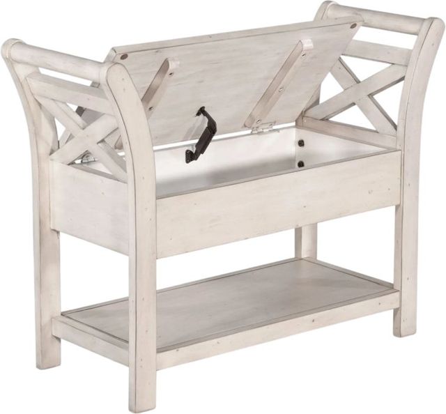 Sunny Designs™ Marble White Accent Bench with Storage-3