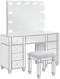 Coaster® Allora 3-Piece Grey/Metallic Vanity Set