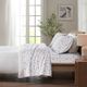 Olliix by True North by Sleep Philosophy Cozy Flannel Grey Snowflakes and Pink Twin Cotton Printed Sheet Set-4