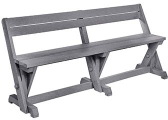 C R Plastics Harvest Slate Grey Bench-0