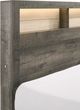 Crown Mark Rhett Gray/White King Panel Bed-4