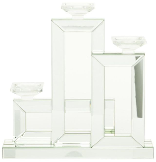 Deco Marche USelect Silver Wood Decorative Candelabra-2