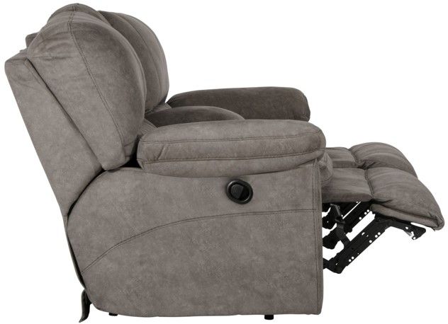 Catnapper® Reyes Graphite Power Reclining Lay Flat Console Loveseat with Storage and Cupholders-2