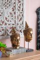 A & B Home Bronze 7" Buddha Head Statue-5