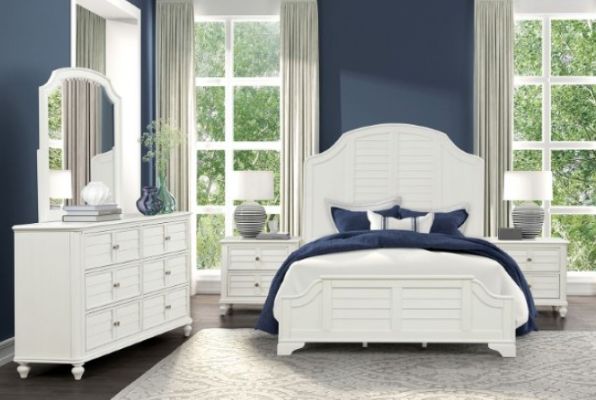 Furniture of America® Whitehaven 4-Piece Antique White Queen Bedroom Set-1