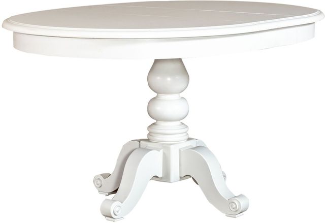 Liberty Furniture Summer House 5-Piece Gray/Oyster White Pedestal Dining Set-1