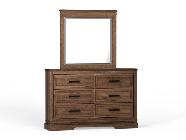 Pecan Dresser and Mirror | Bob Mills Furniture