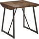 Steve Silver Co. Walden Chestnut Parquet End Table with Black Base-0