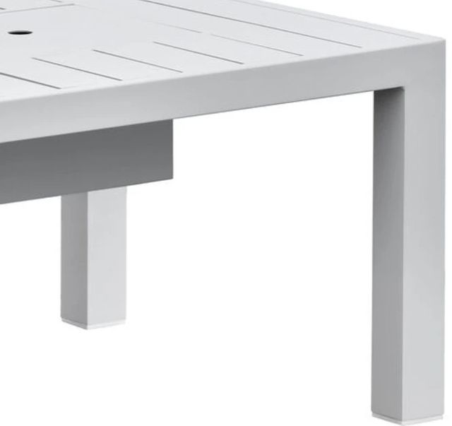 Intercon Nash Buff Aluminum Outdoor Coffee Table with Ice Bucket-2