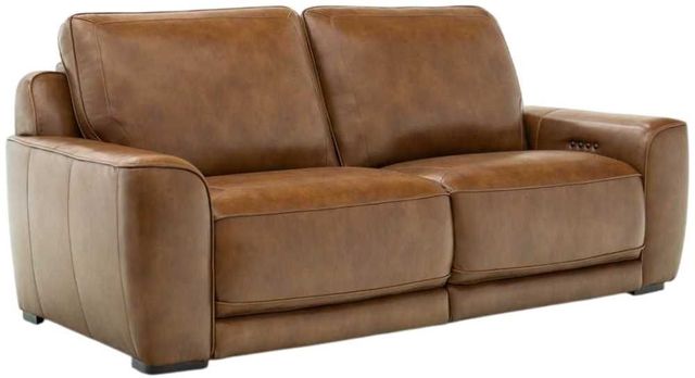 Liberty Furniture Blake Venetian Honey Leather Power Reclining Loveseat with Power Headrest-0