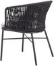 Zuo® Modern Freycinet 2-Piece Black/Gray Steel Outdoor Dining Arm Chair Set-3