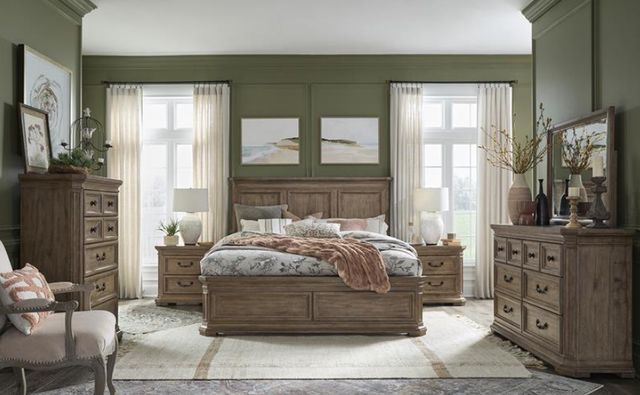 Magnussen Home® Adler Court Florentine Walnut King Panel Headboard-1