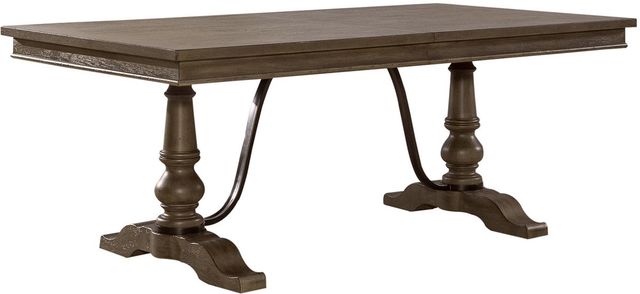 Liberty Furniture Americana Farmhouse 5-Piece Dusty Taupe Trestle Dining Set-1