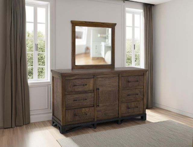 International Furniture Direct Walnut Reddish Brown Dresser | Darvin  Furniture | Orland Park, IL
